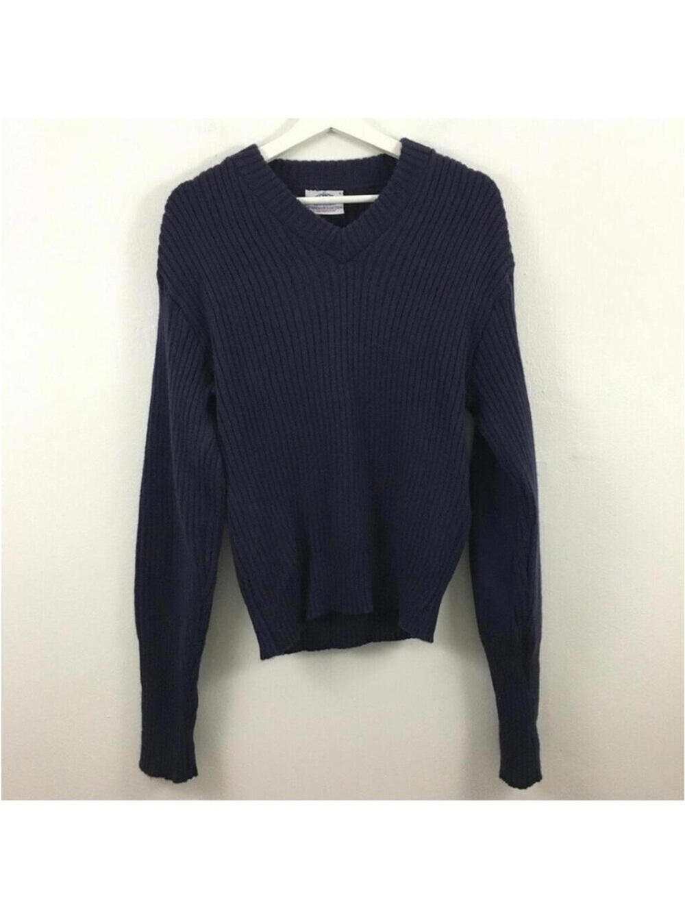 DSCP Men’s Military 100% Wool Blue V-Neck Sweater Size 40